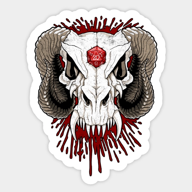 Dragon Skull D20 Sticker by MaratusFunk